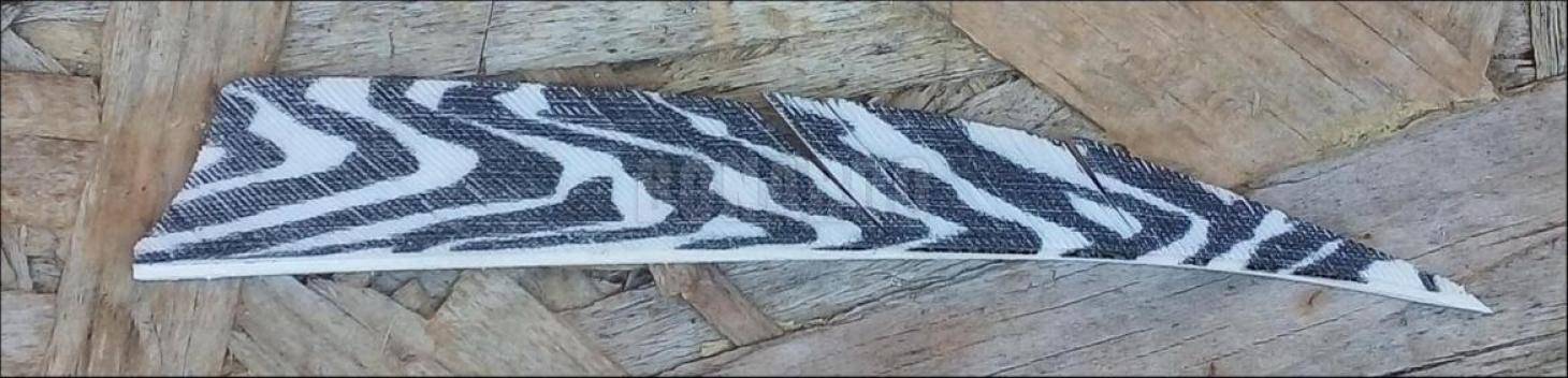 GATEWAY PENNE NATURALI 4" SCUDO PRINTZ ZEBRA WHITE