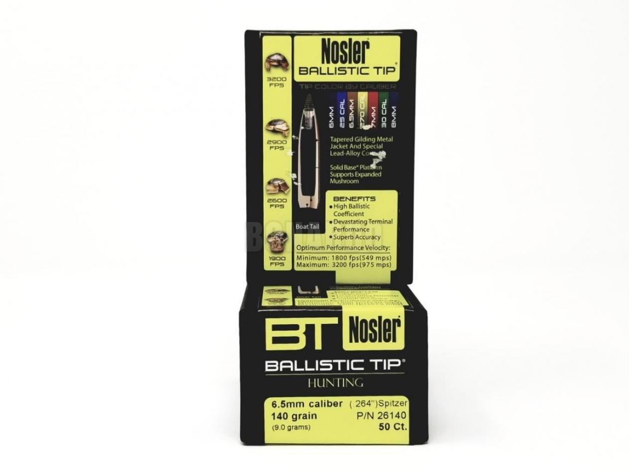 NOSLER PALLA 264" 140 GRS BALLISTIC TIP