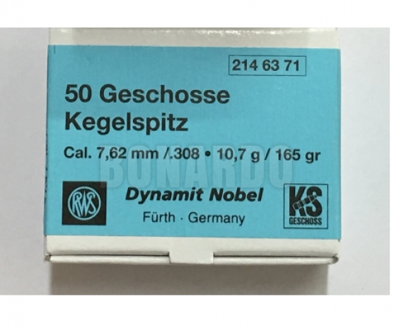 RWS PALLA KS CAL. 7,62/308 10,7G 165 GRS CONF.50