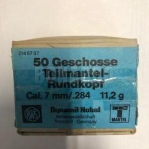 RWS PALLA T-MANTEL CAL. 7MM 11,2 G. 173GRS CONF. 50