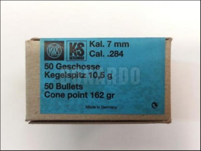 RWS PALLA KS CAL. 7MM 10,5GR 162GRS CONF. 50