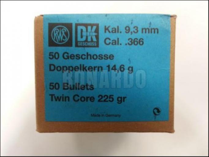 RWS PALLA DK CAL. 9,3mm/366 14,6G 225GRS CONF. 50