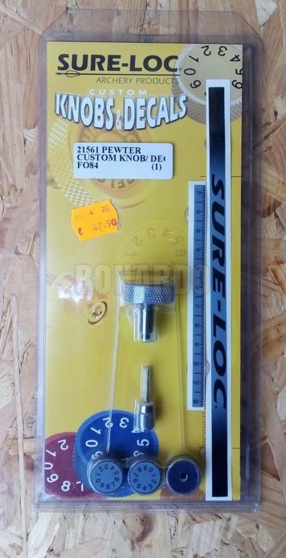 SURE-LOC KNOBS DECAL GUN METAL TITAN