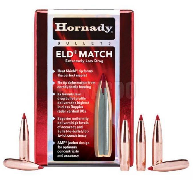 HORNADY PALLA 308" ELD MATCH 155GRS CONF.100