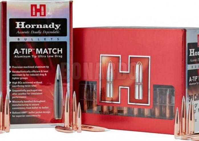 HORNADY PALLE A-TIP MATCH 6,5mm 135 GRS CONF 100