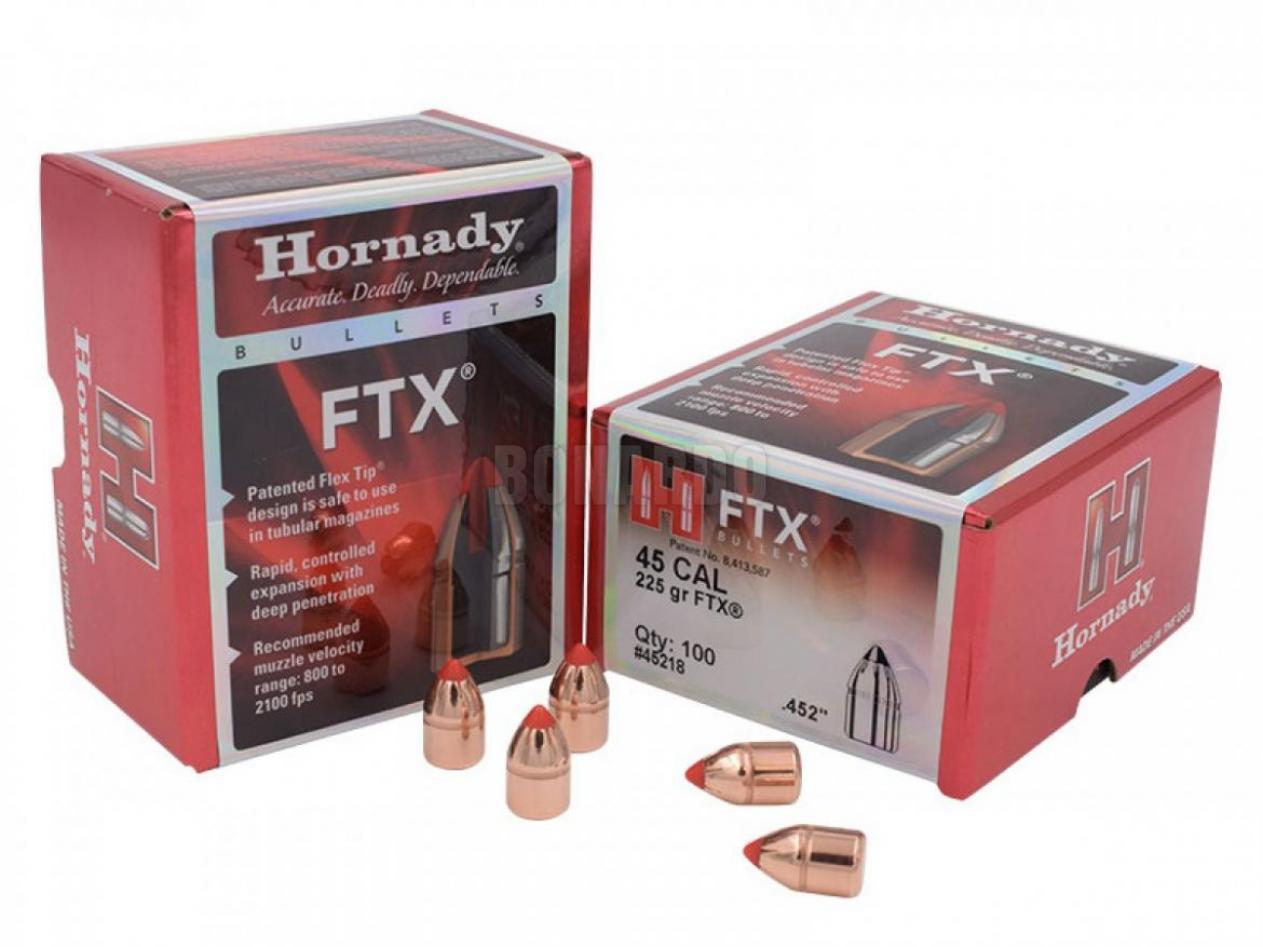 HORNADY PALLE FTX CAL.45 225 grs .452"  #45218