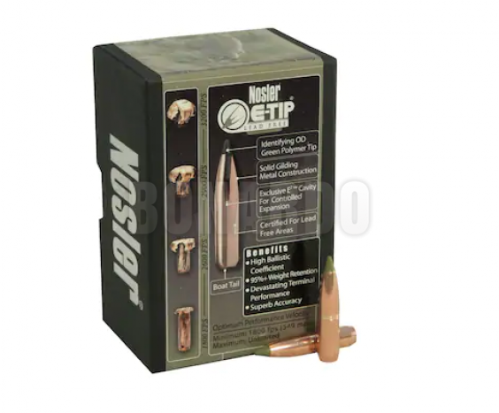 NOSLER PALLA 264" 120 GRS E-TIP LEAD FREE