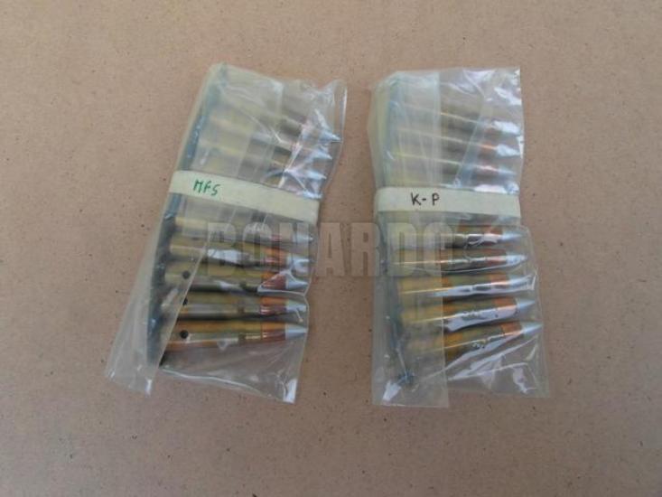 MUNIZIONI IN PIASTRINA CAL 7.62X39 CONF. 10 PZ PUNTA  ARGENTATA