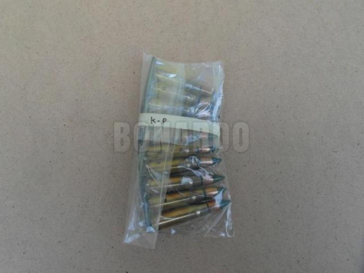 MUNIZIONI IN PIASTRINA CAL 7.62X39 CONF. 10 PZ PROD. K-P PUNTA VERDE