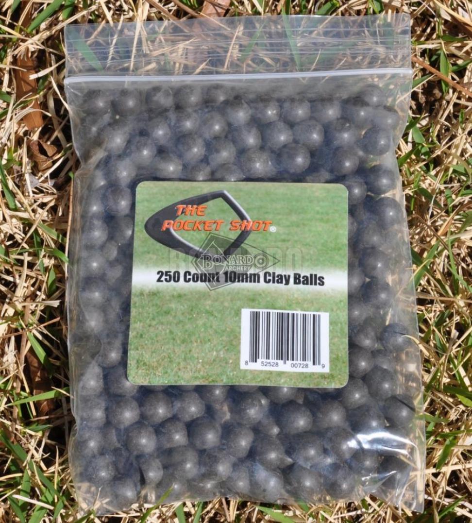 THE POCKET SHOT SFERA IN ARGILLA 10mm CONFEZIONE 250 PEZZI