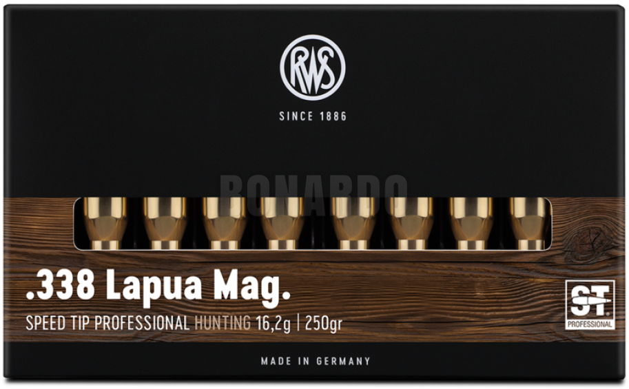 RWS MUNIZIONI CAL.338 LAPUA MAG. SPEED TIP PROF. 250GR/16,2G