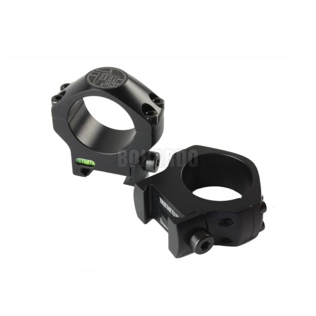 TIER ONE ANELLO PER BASE PICATINNY CON LIVELLA 25,4 MM MEDI