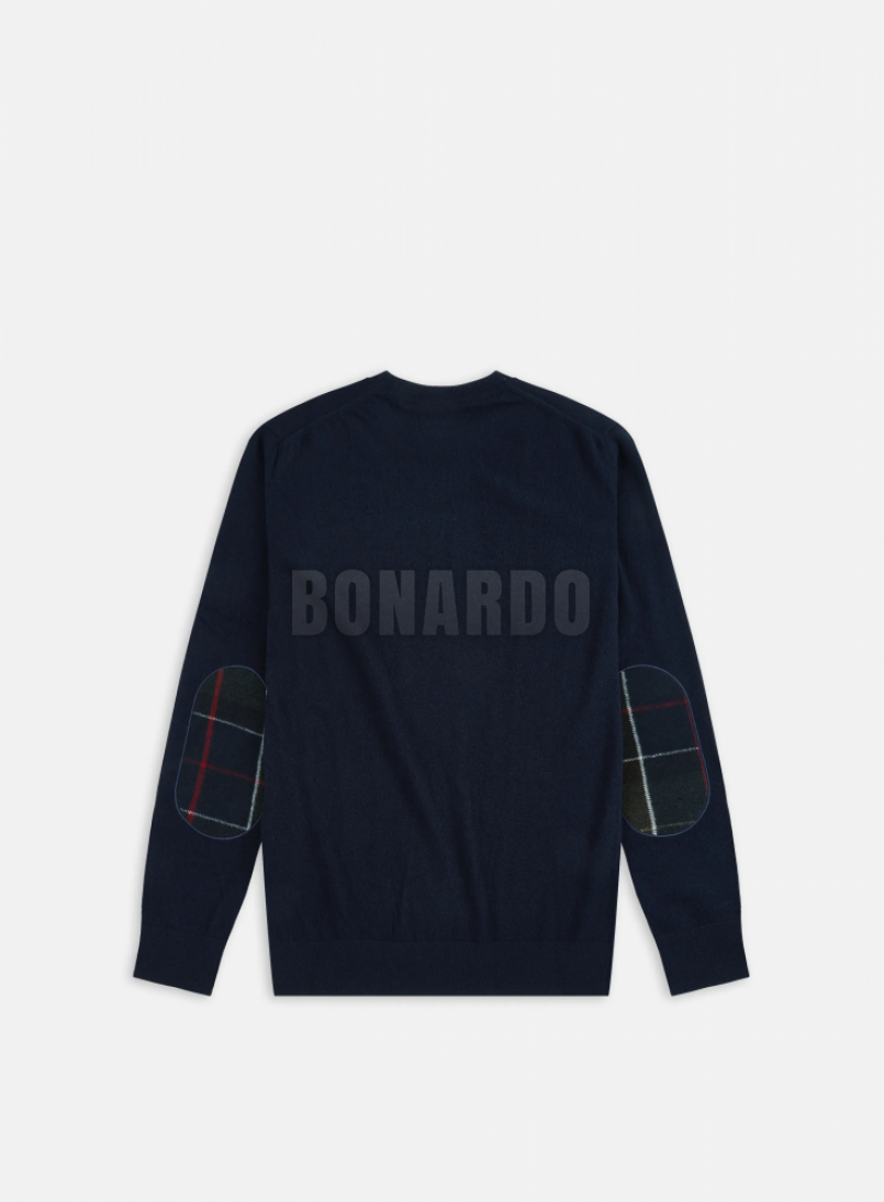 BARBOUR MAGLIA HARROW CREW NAVY