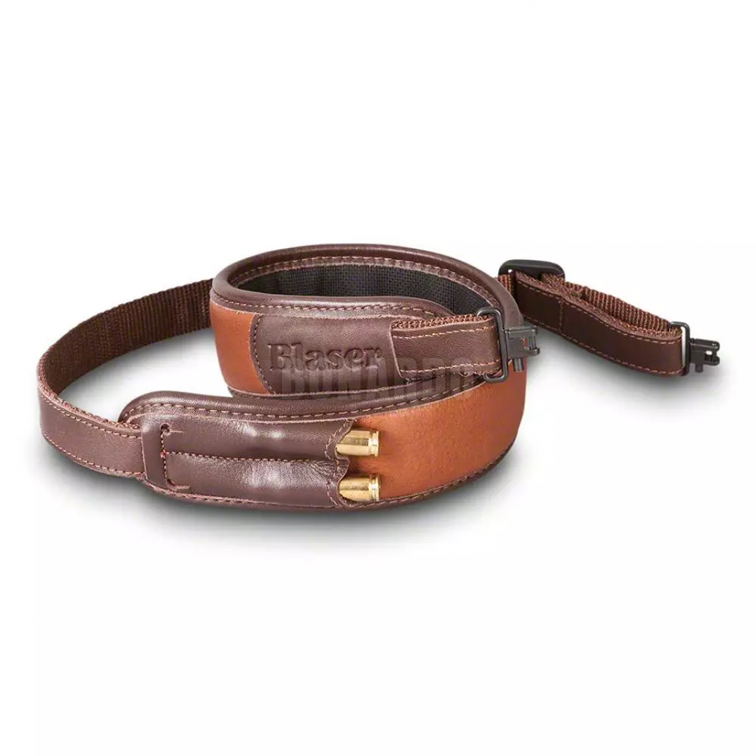 BLASER CINGHIA TRAPORTO CARABINA NEOPRENE PELLE MARRONE