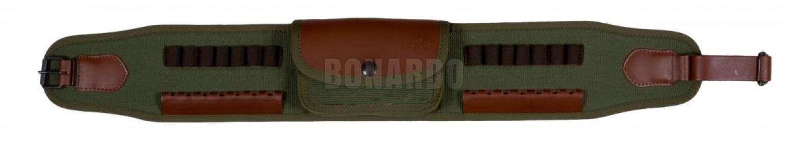 RADAR CARTUCCERA CARABINA 14 CELLE IN CORDURA/ PELLE CON TASCA CENTRALE