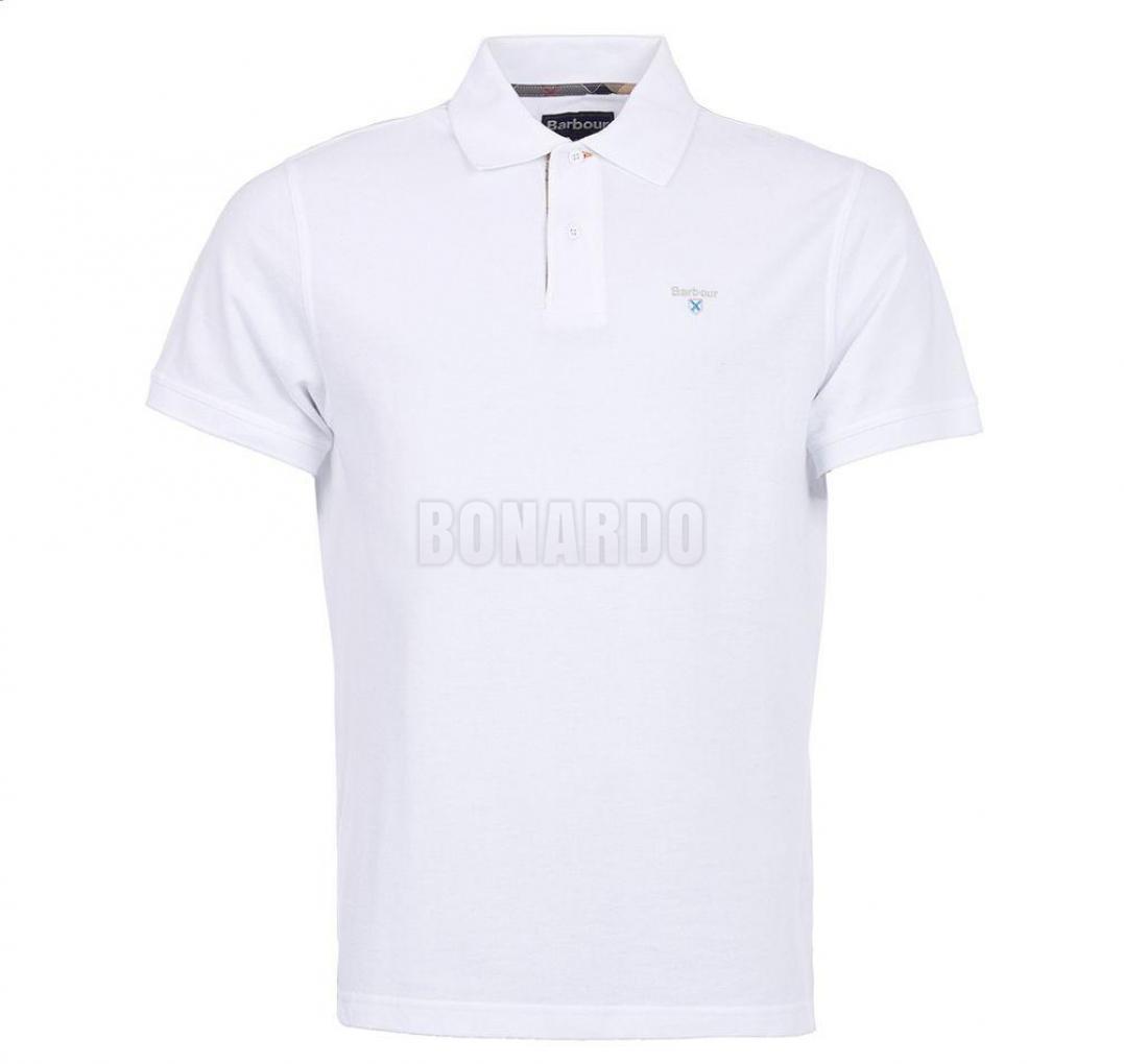 BARBOUR POLO TARTAN  PIQUE WHITE