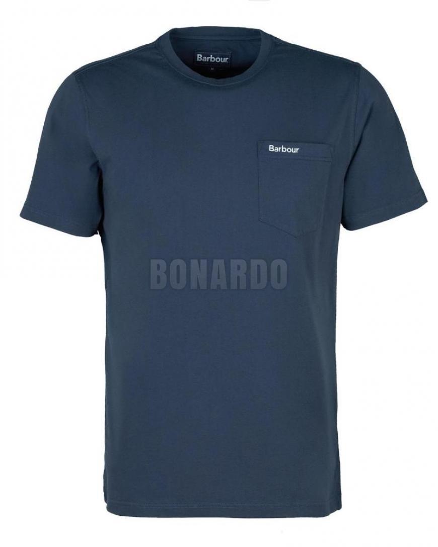 BARBOUR T-SHIRT  LANGDON POCKET NAVY