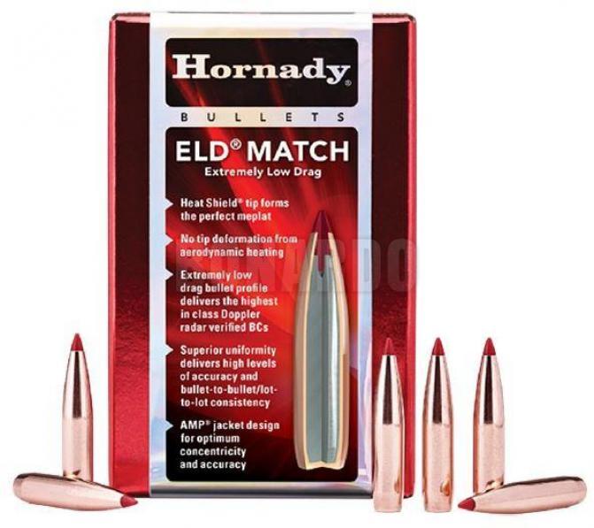 HORNADY PALLA ELD MATCH CAL.6,5mm 140grs conf100