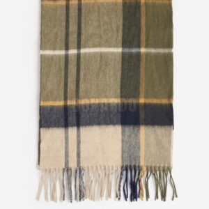 BARBOUR SCIARPA CASHMERE CARRBRIDGE TARTAN GREEN