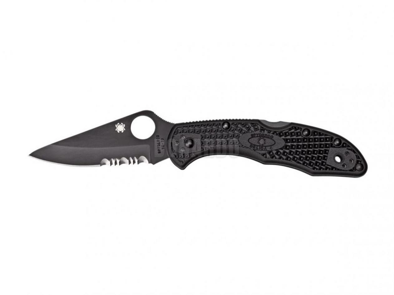 SPYDERCO DELICA 4 FRN BLACK BLADE COMBO