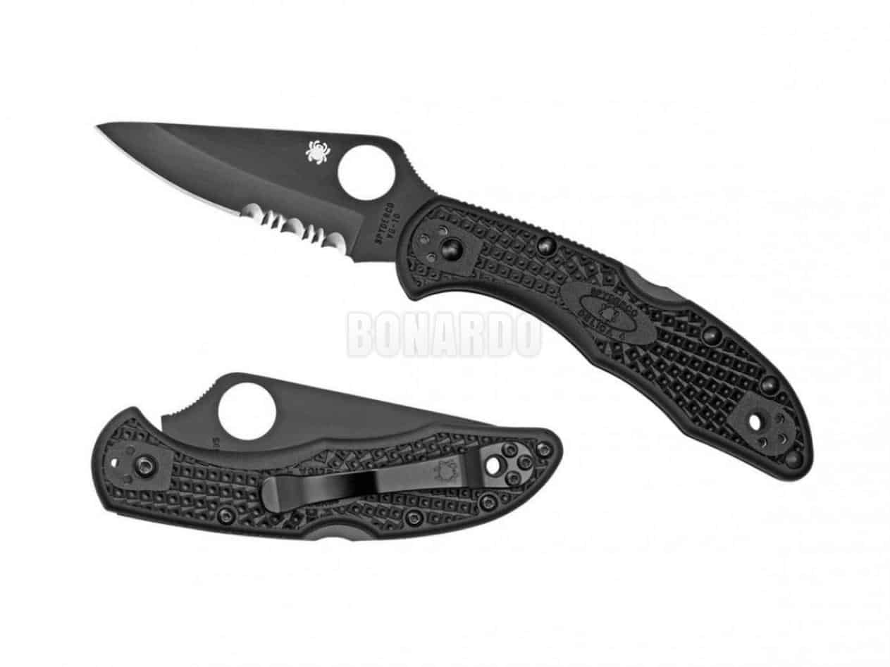 SPYDERCO DELICA 4 FRN BLACK BLADE COMBO