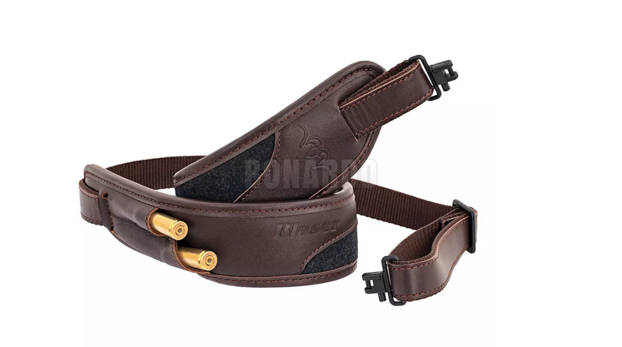 BLASER CINGHIA TRAPORTO CARABINA NEOPRENE PELLE LODEN
