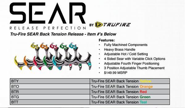 TRU FIRE SEAR SGANCIO BACK TENSION