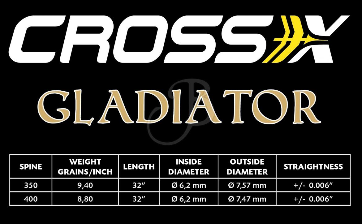 CROSS-X FRECCIA GLADIATOR IN CARBONIO CON INSERTO