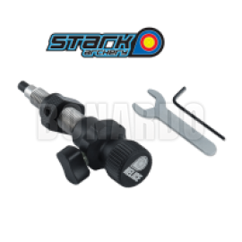 STACK ARCHERY BOTTONE AMMORTIZZATORE HELICE  MICROMETRICO BLACK