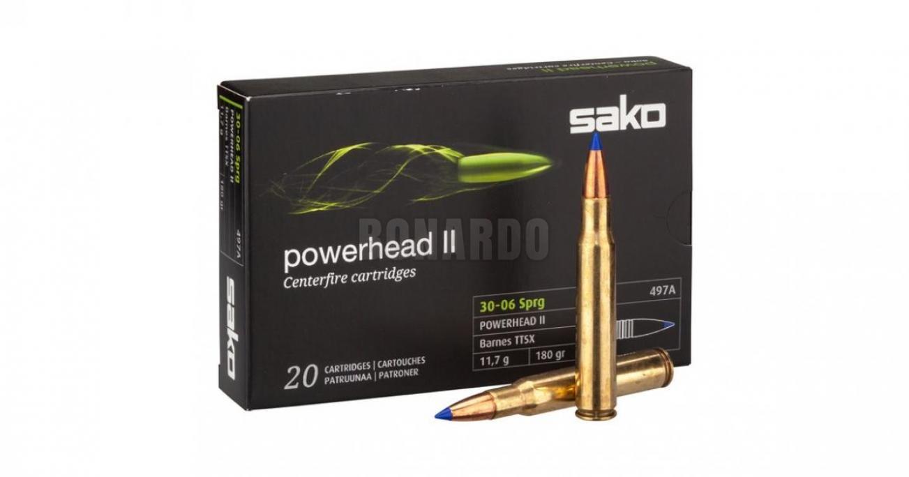 SAKO MUNIZ. CAL.30-06 POWERHEAD II BARNES TTSX 180 GRS 497A