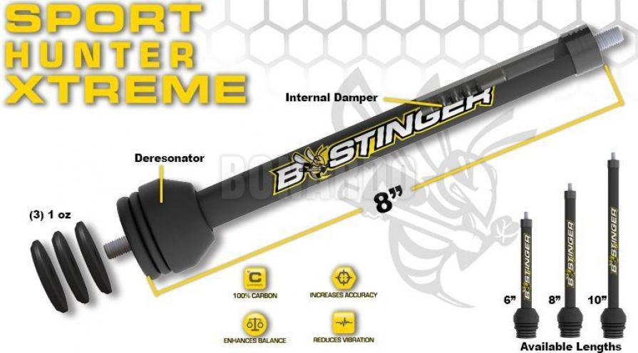 B-STINGER SPORT HUNTER XTREME STABILIZZATORE 3D BLACK 10"
