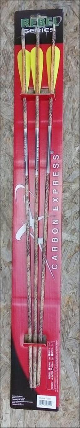 CARBON EXPRESS FRECCIA REBEL HUNTER IN CARBONIO CAMO 4560 SET 3 PEZZI YL/OR
