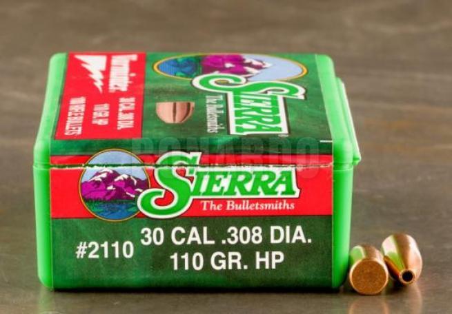 SIERRA PALLA 308" VARMINTER 110 GR.  CONF 100