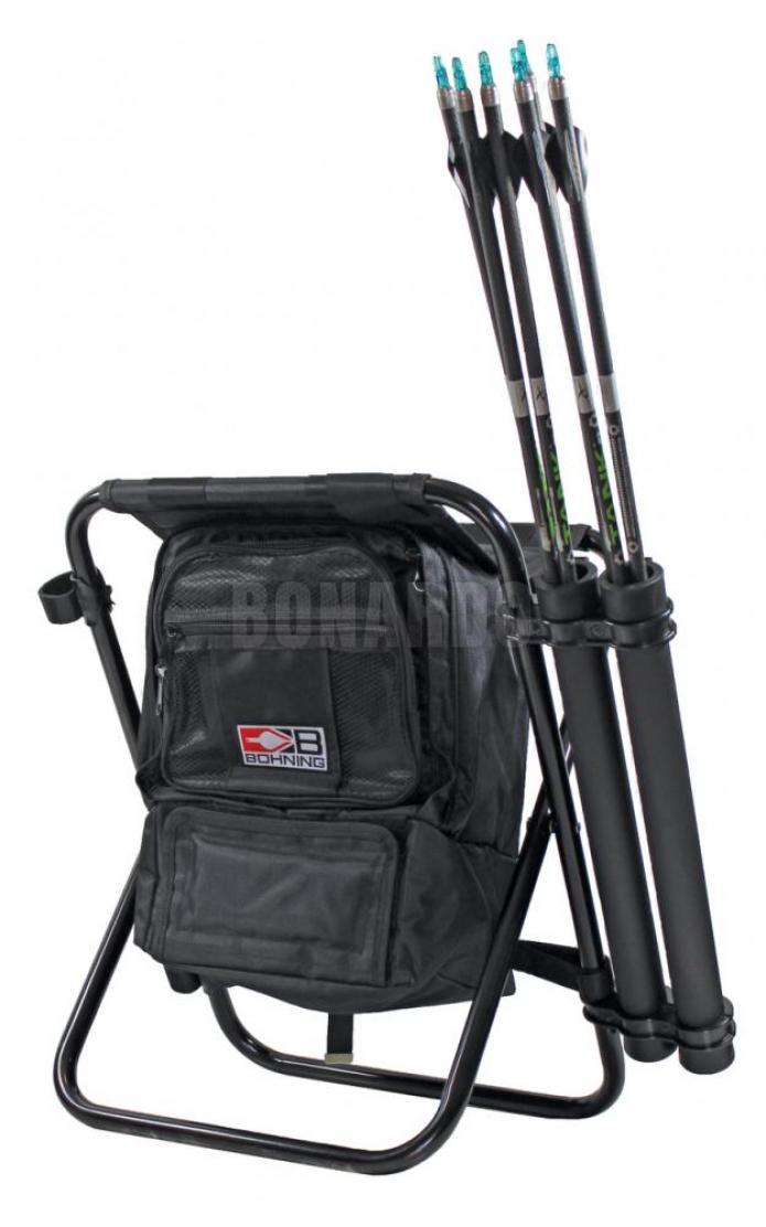 BOHNING SHOOTER STOOL SEGGIOLINO+ZAINO CON ACCESSORI  BLACK