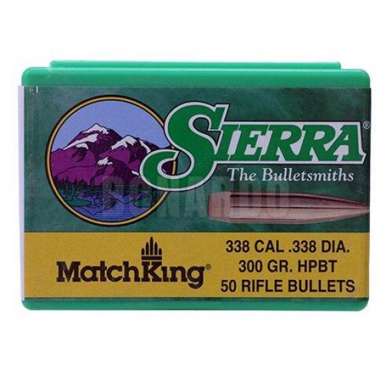 SIERRA PALLA 338" MATCHKING 300 GR. HPBT 9300T CONF. 50