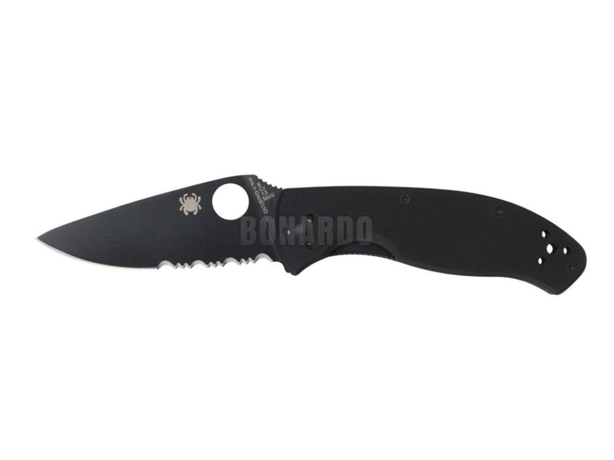SPYDERCO TENACIOUS BLACK G-10 BLACK BLADE COMBO