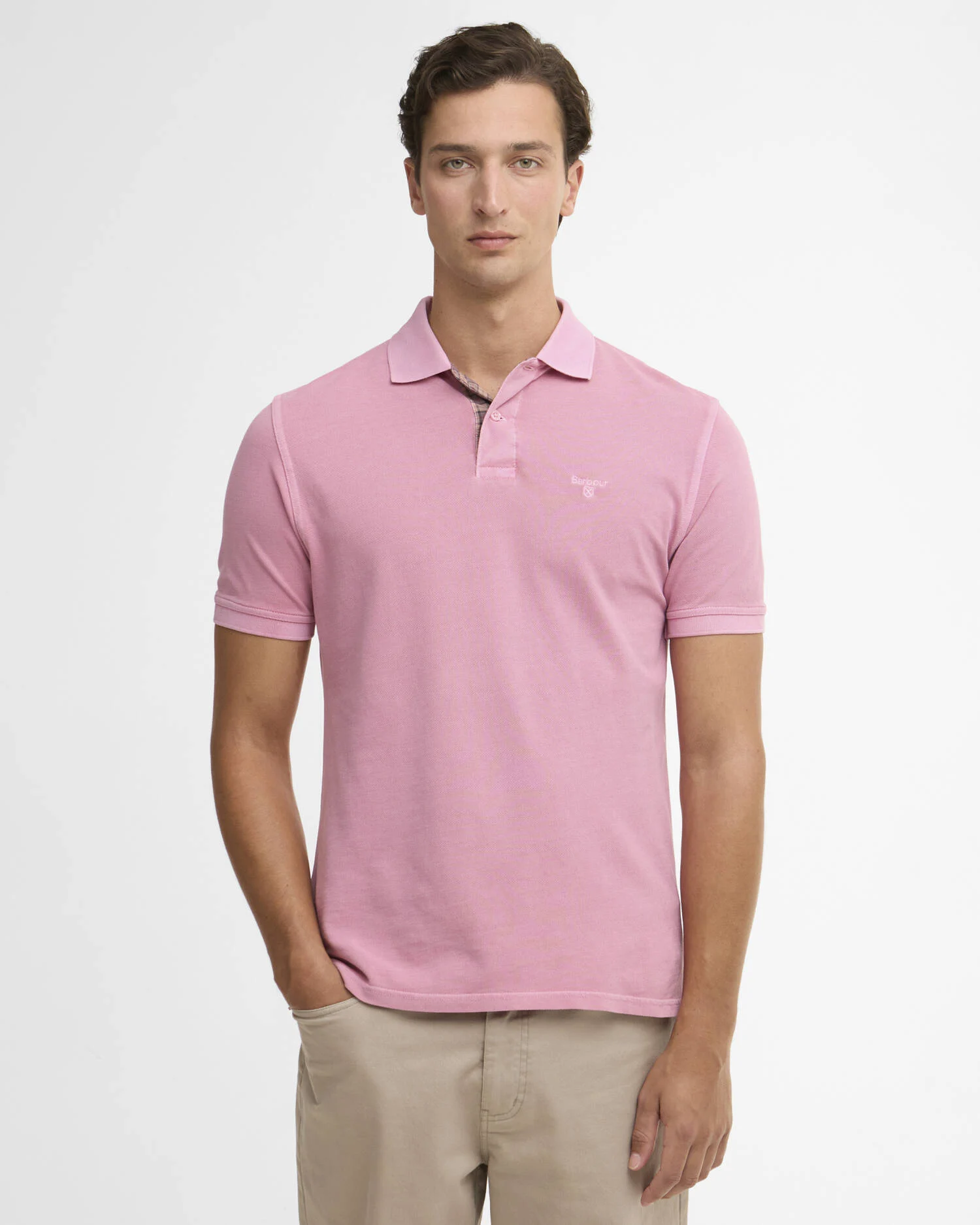 BARBOUR POLO WASHED PINK