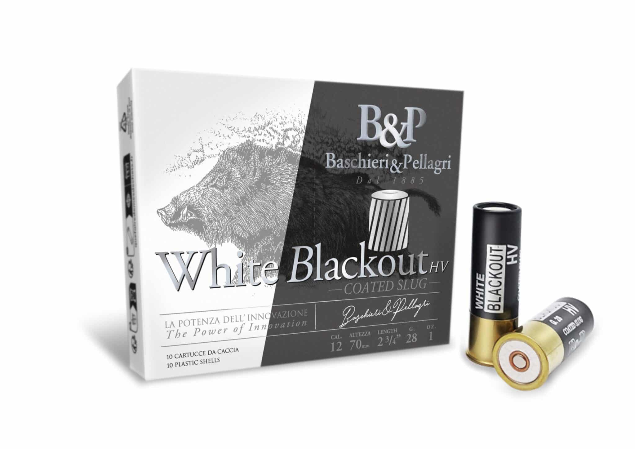 B&P MUNIZIONI CAL.12 BIG GAME WHITE BLACKOUT