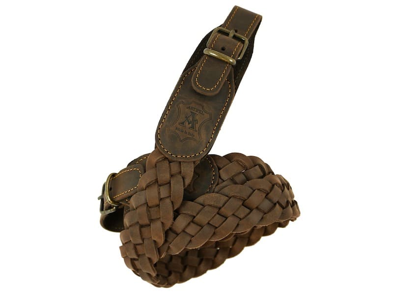 ARTIPEL BRETELLA FUCILE IN PELLE INTRECCIATA