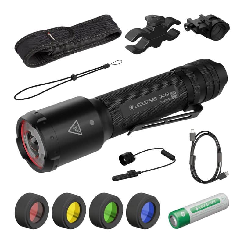 LED LENSER TAC 6 R OUTDOOR SET TORCIA TATTICA CON ACCESSORI