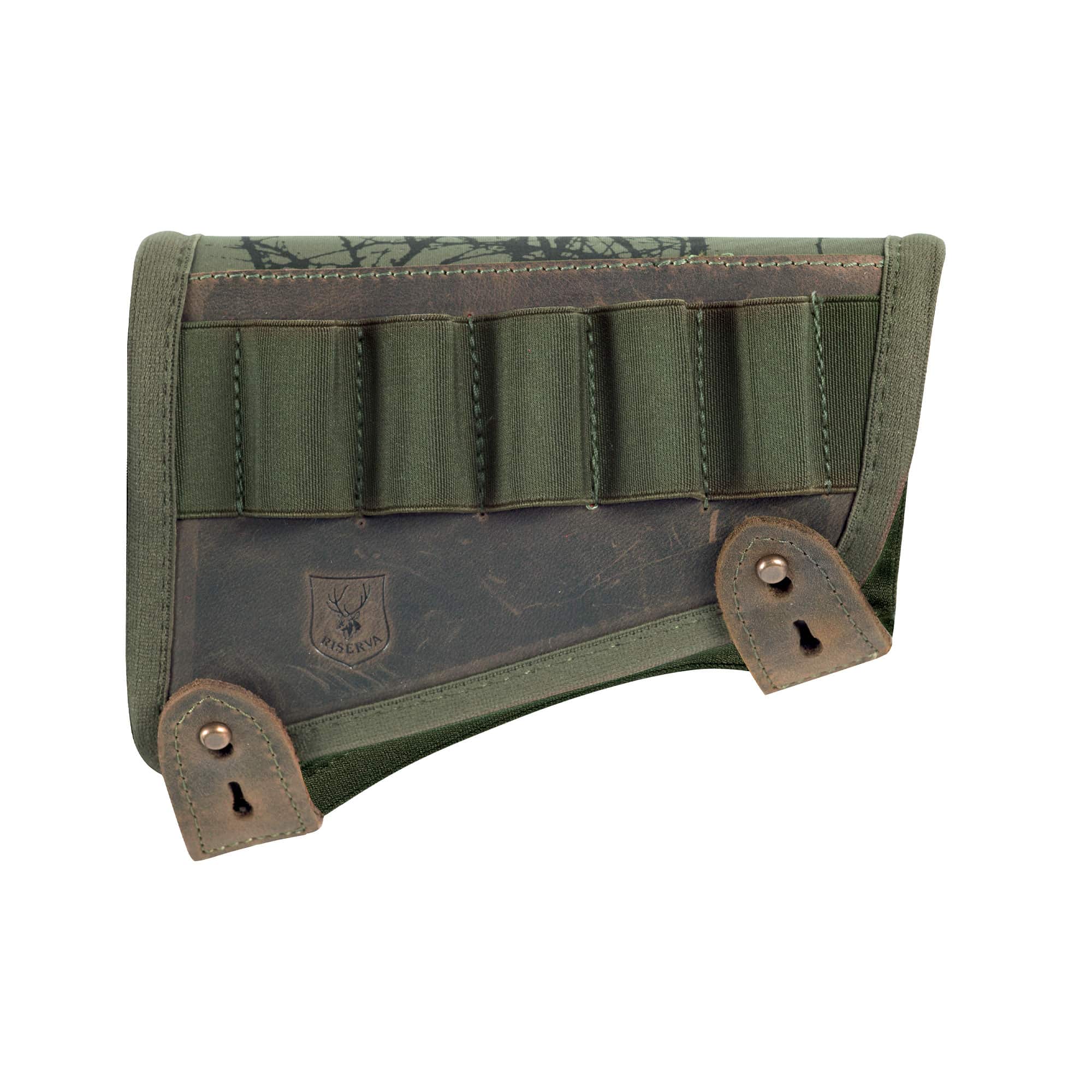 RISERVA PORTACOLPI CALCIO FUCILE NEOPRENE VERDE/PELLE