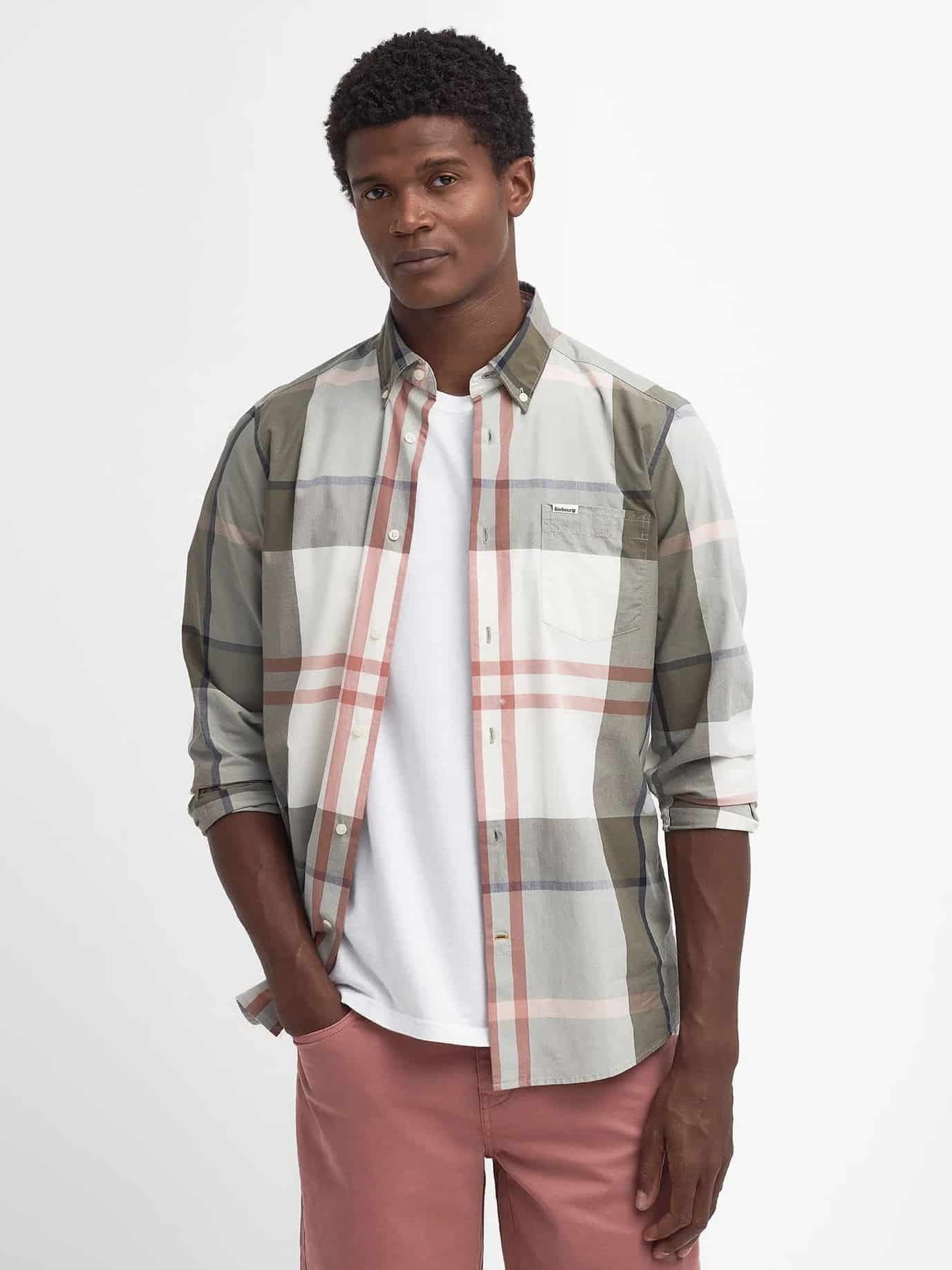 BARBOUR CAMICIA HARRIS GLENMORE OLIVE TG. XL